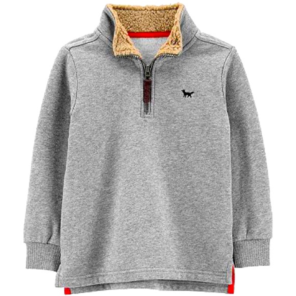 Kid boys Carter’s pullover *Size 8 kids-Grey/ New with tag Never worn